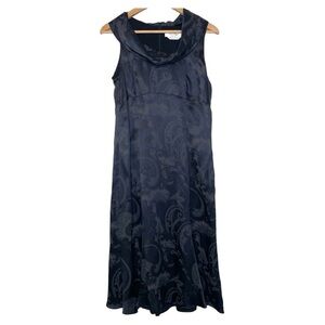 Max Mara silk cowl neck midi dress sz 12